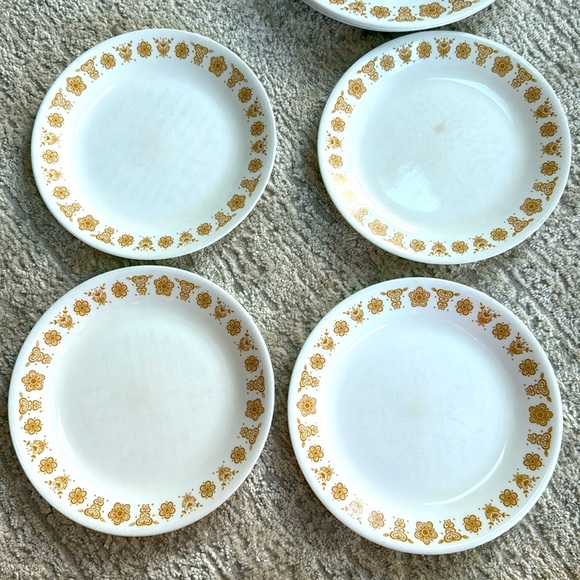 *Vintage* Corelle Corning Gold Butterfly 19 Piece Set ( 4 Place Settings) - Picture 4 of 16